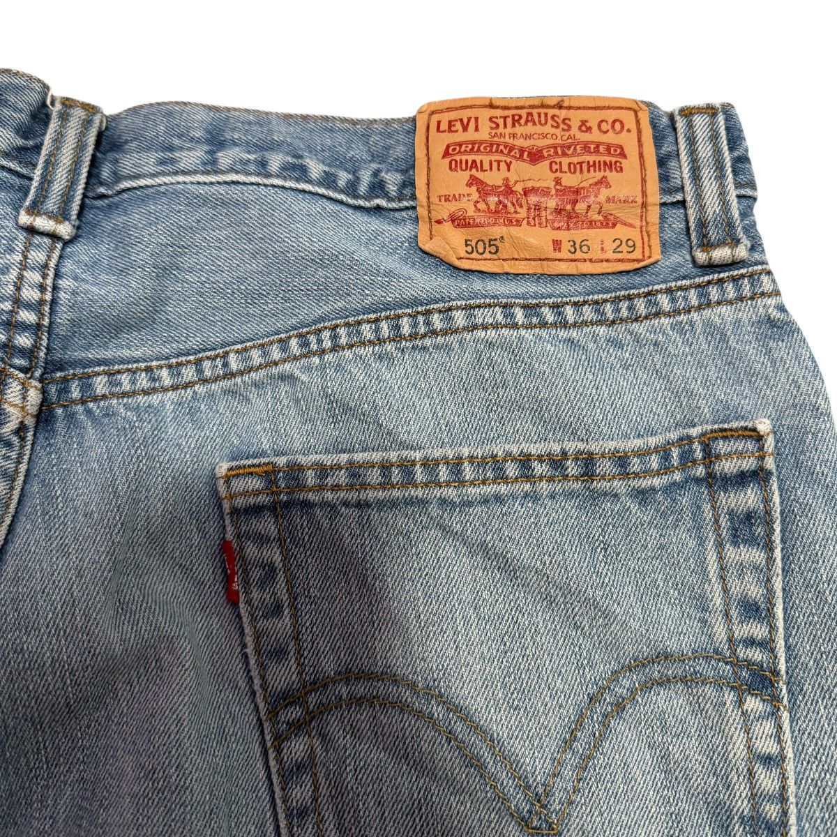 Levi's Levi’s 505 Regular Fit Jeans Light Wash Y2K 36x29 Size US 36 / EU 52 - 3 Thumbnail