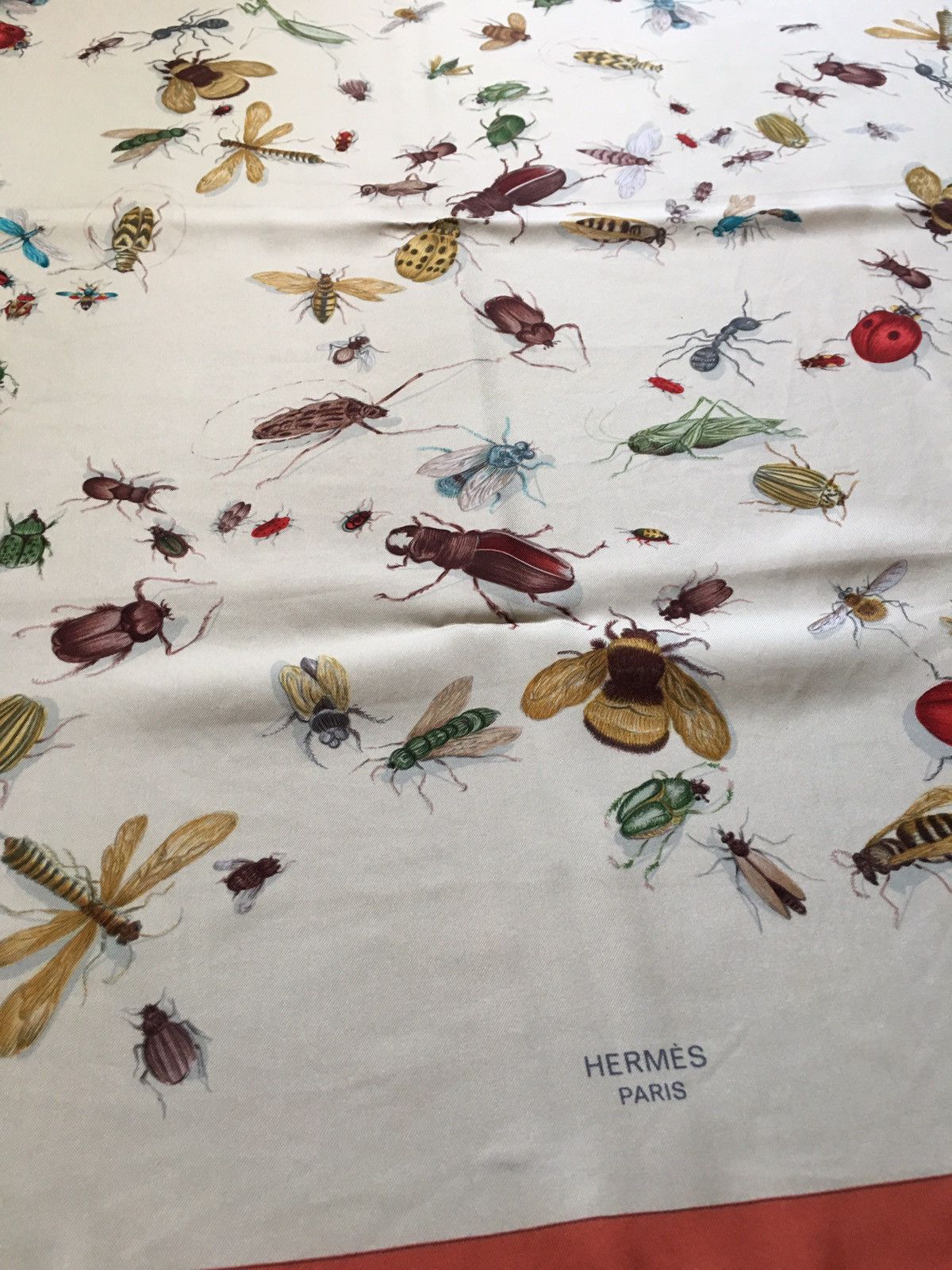 Hermes LES INSECTES HERMES by Hugo Grygkar Vintage Silk Scarf Size ONE SIZE - 9 Thumbnail