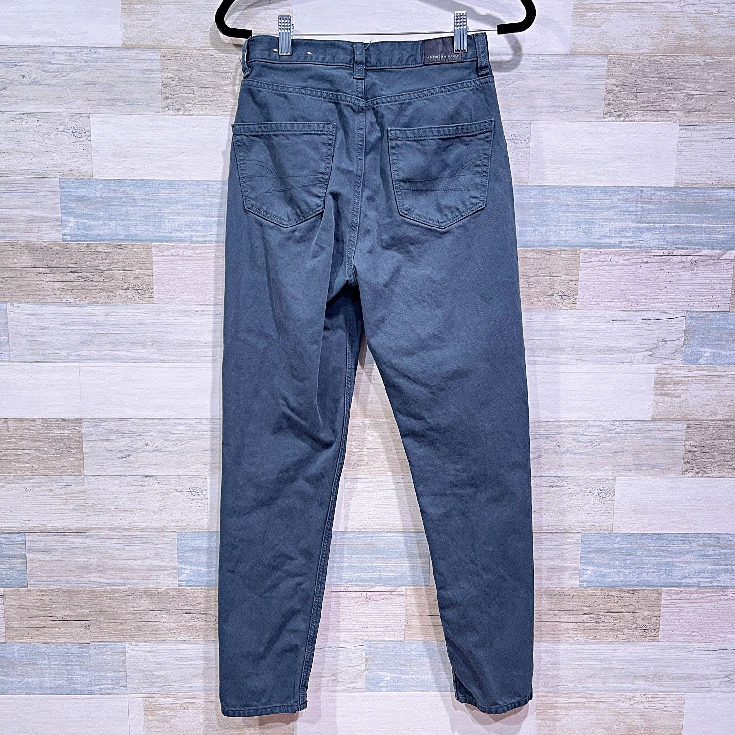 American Eagle Outfitters AMERICAN EAGLE Mom Jeans Slate Blue High Rise Womens 00R Size 24" / US 00 / IT 34 - 3 Thumbnail