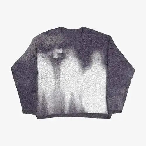Japanese Brand × Vintage Y2K people fuzzy pattern printed sweater round neck leisu Size US M / EU 48-50 / 2 - 1 Thumbnail
