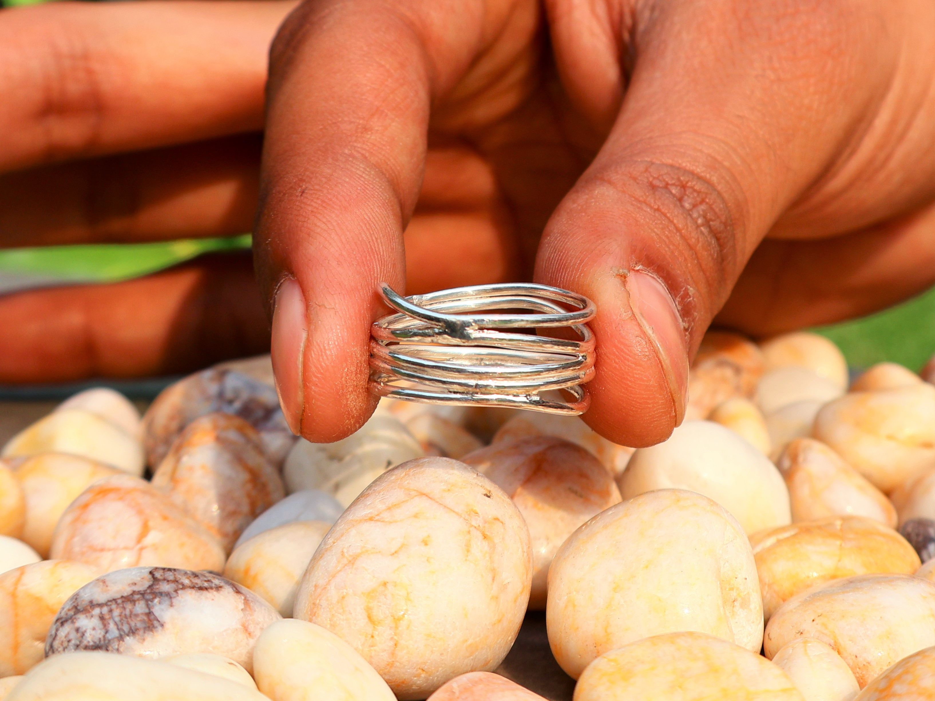Handmade Rolling Ring, Sterling Silver Jewelry, Handmade Women Ring Size ONE SIZE - 3 Thumbnail