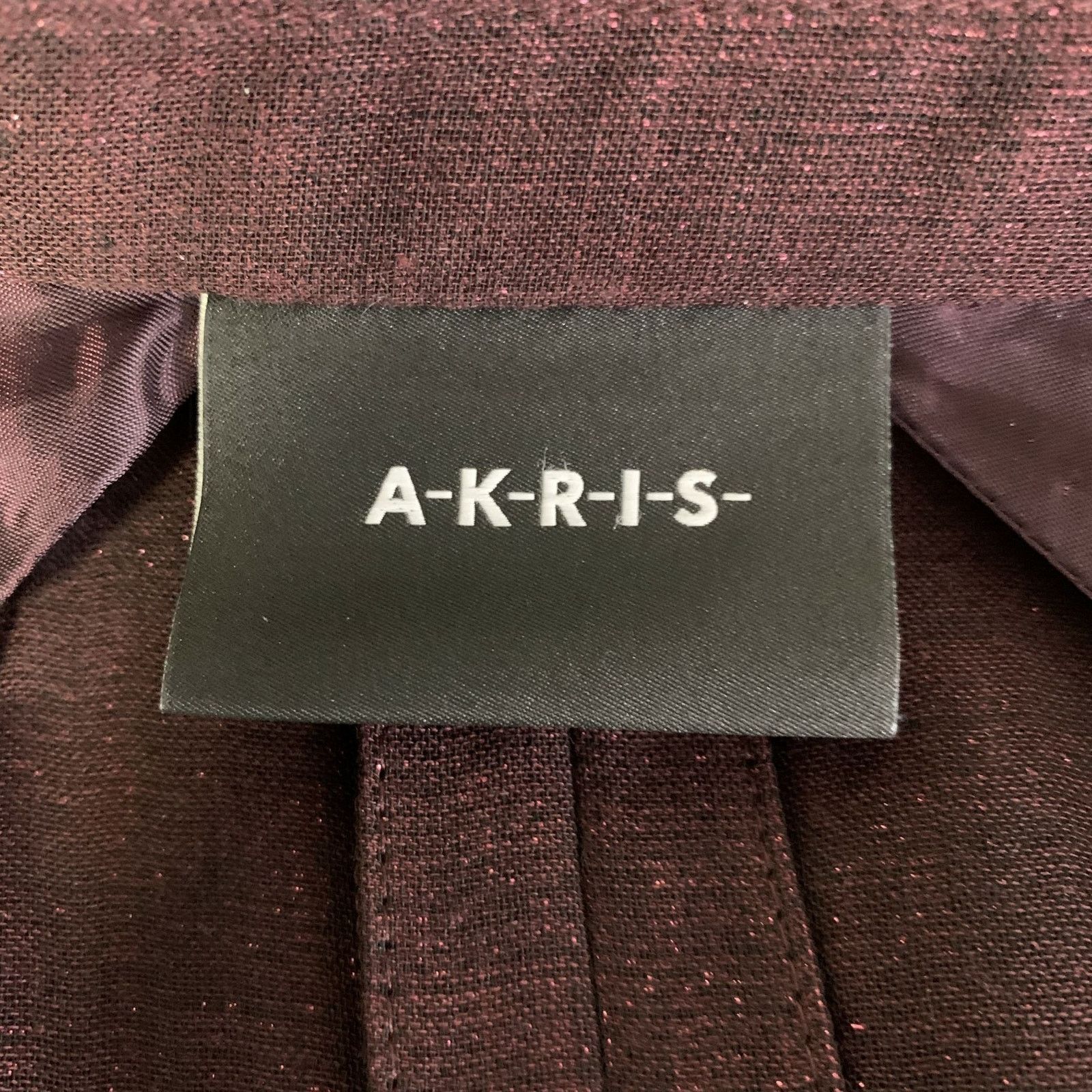 Akris AKRIS Size 12 Burgundy Wool Polyester Sparkly Jacket Size XL / US 12-14 / IT 48-50 - 5 Thumbnail