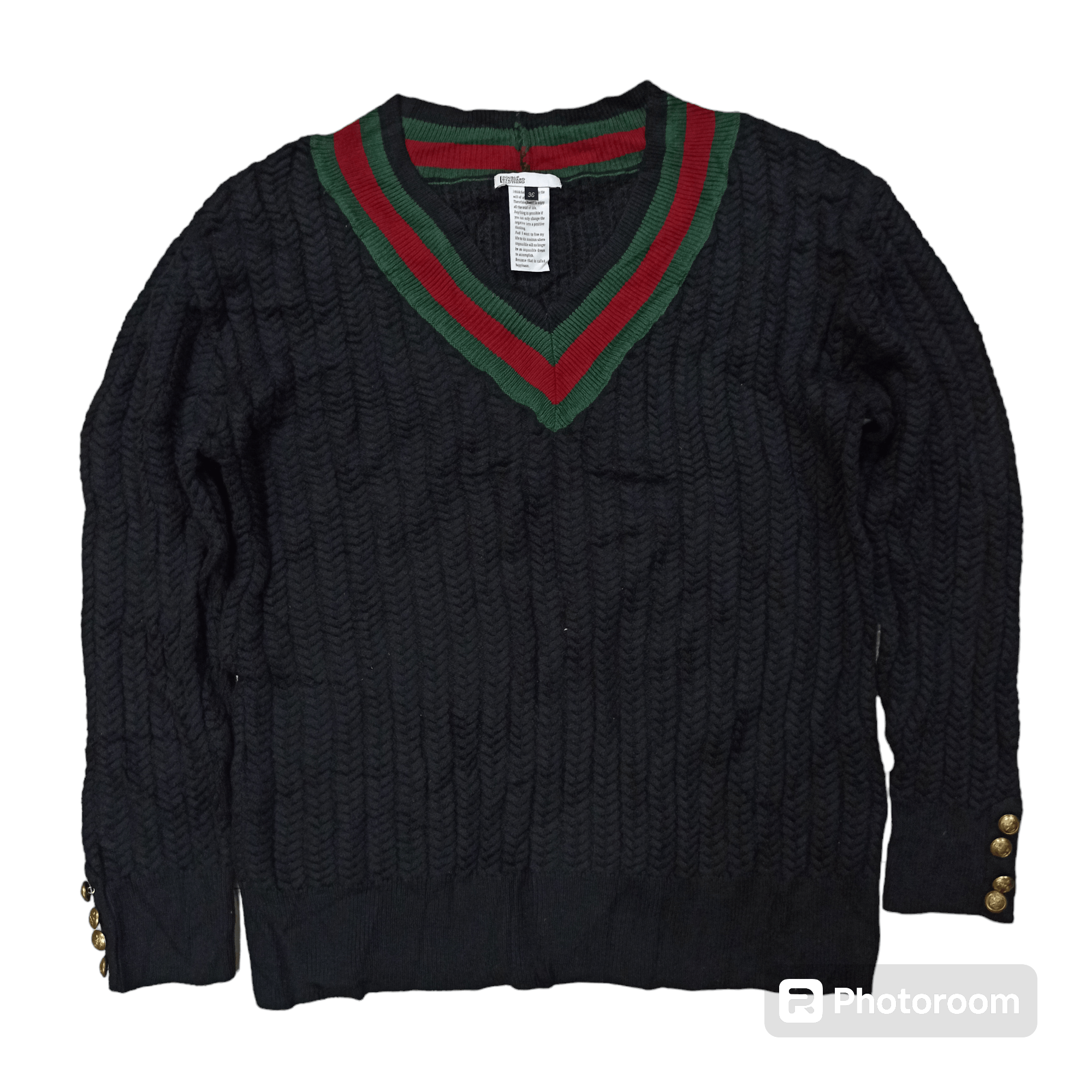 Aran Isles Knitwear Japanese Double Standard Knitwear V-neck Style Gucci Size US M / EU 48-50 / 2 - 1 Thumbnail