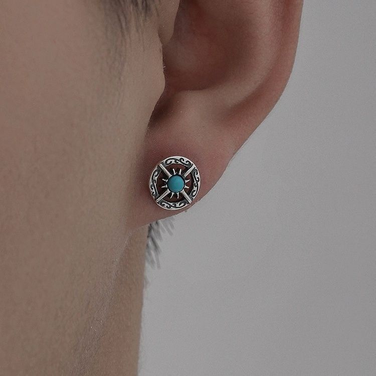 Jewelry Dark Earrings One Pairs Chrome Jewelry Size ONE SIZE - 1 Thumbnail