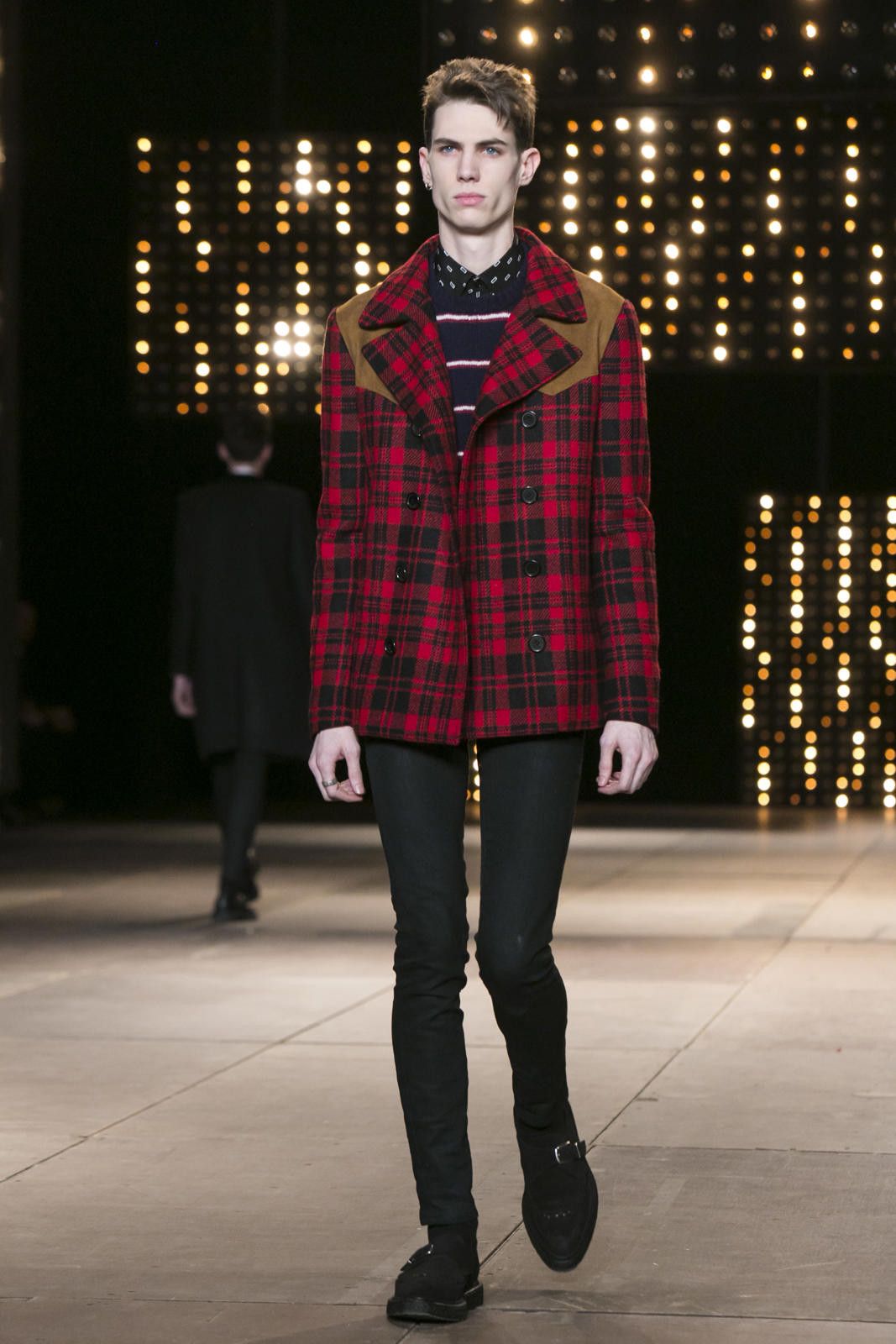 Saint Laurent Paris Saint Laurent FW14 wool Tartan Cropped Blazer Hedi Slimane Size M / US 6-8 / IT 42-44 - 9 Thumbnail