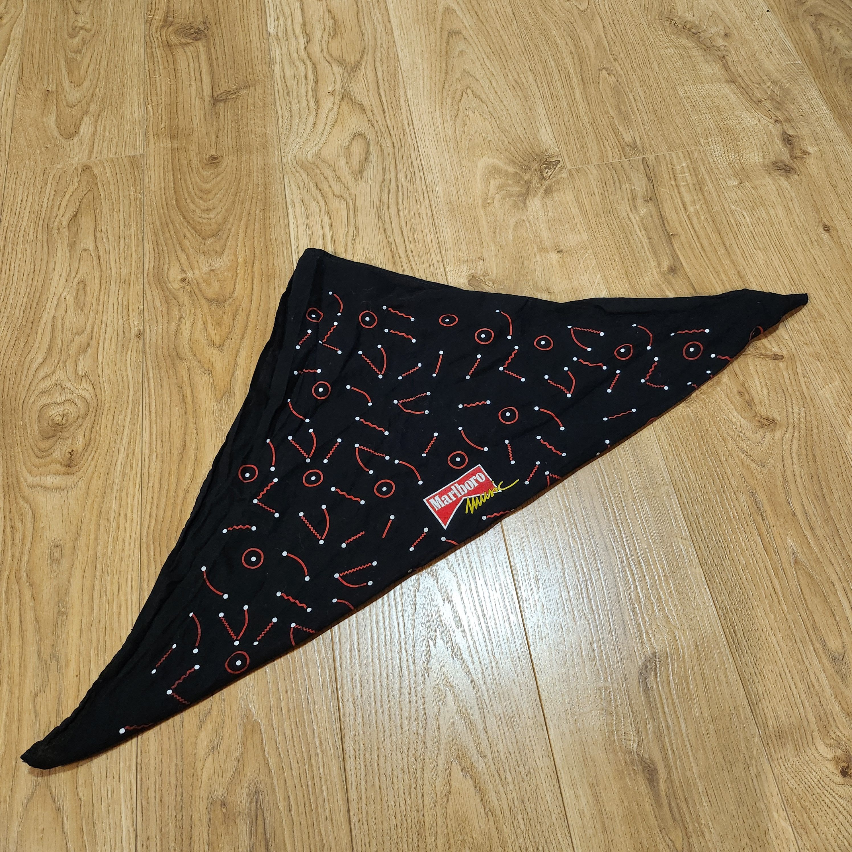 Marlboro × Vintage Marlboro Music Bandana Scarf Black Size ONE SIZE - 2 Thumbnail