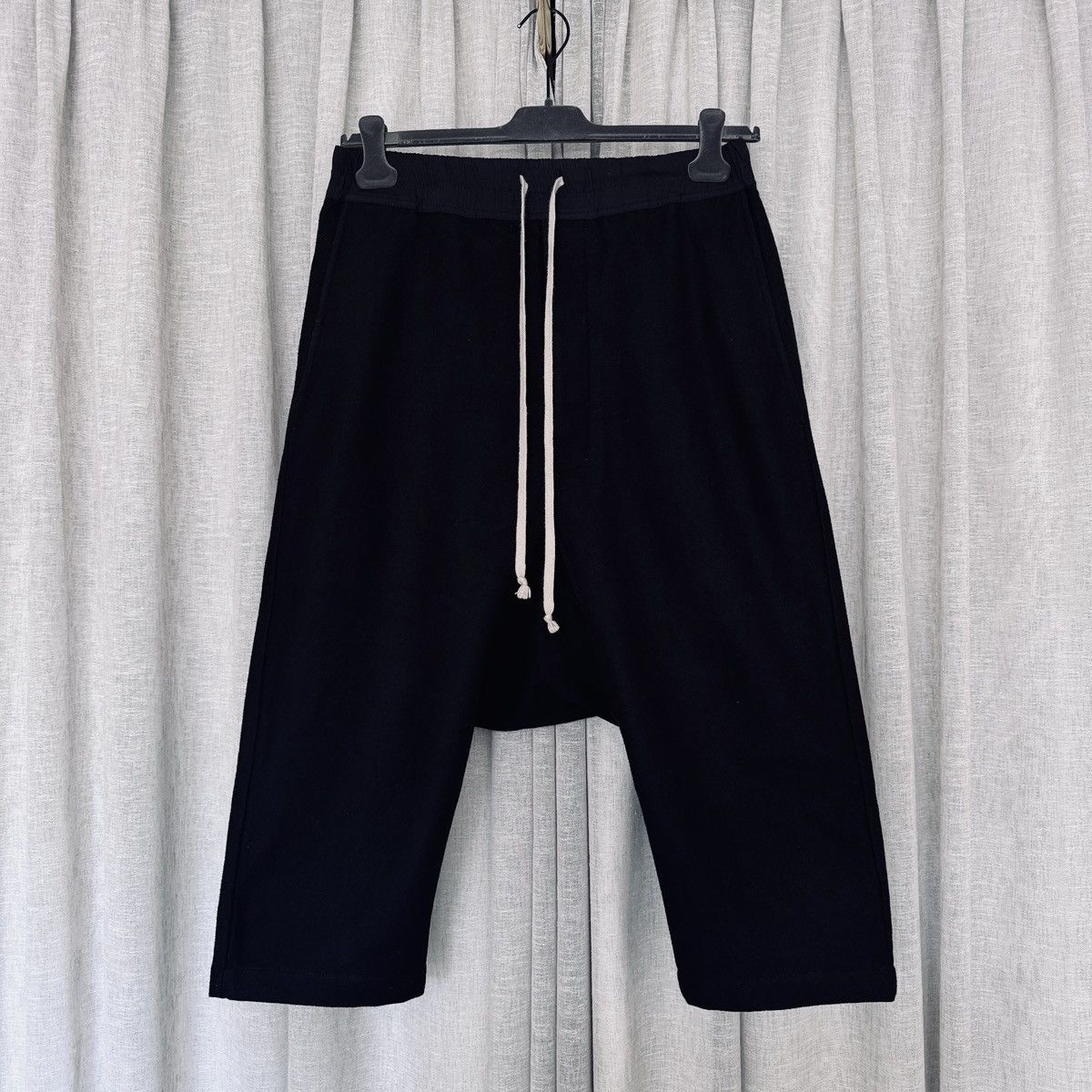 Rick Owens Black Wool Cropped Pants