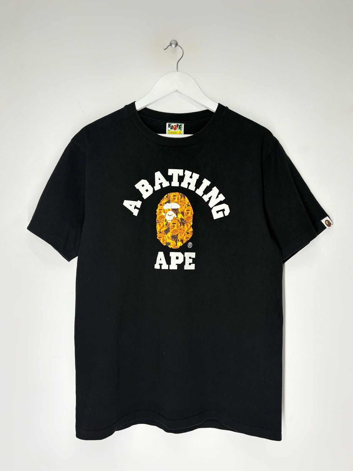 Bape A Bathing Ape Bape Flame College T-Shirt Size US L / EU 52-54 / 3 - 1 Thumbnail
