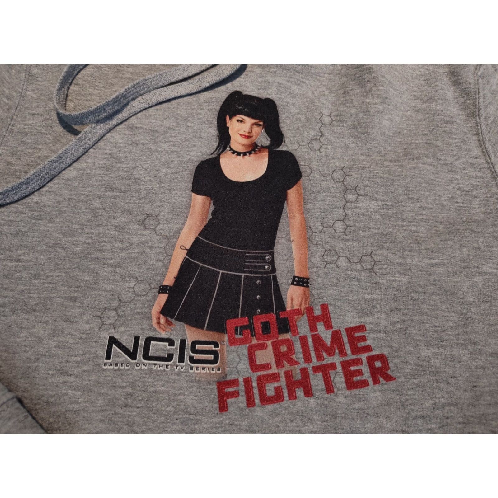 Vintage NCIS Abby Pullover Goth Crime Fighter Gray Size Small Fleece Drawstrings Hopdie Size US S / EU 44-46 / 1 - 2 Thumbnail