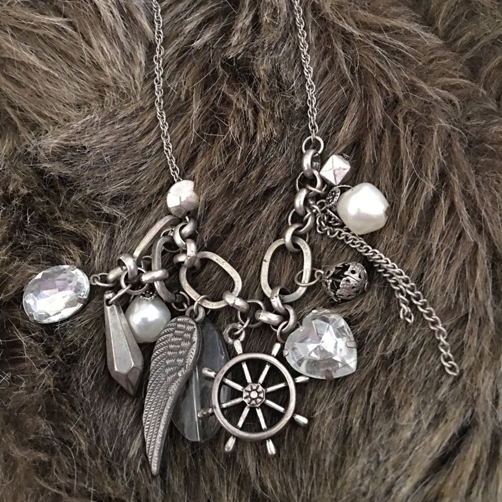 Jewelry Antique silver tone charm beaded necklace Size ONE SIZE - 6 Thumbnail