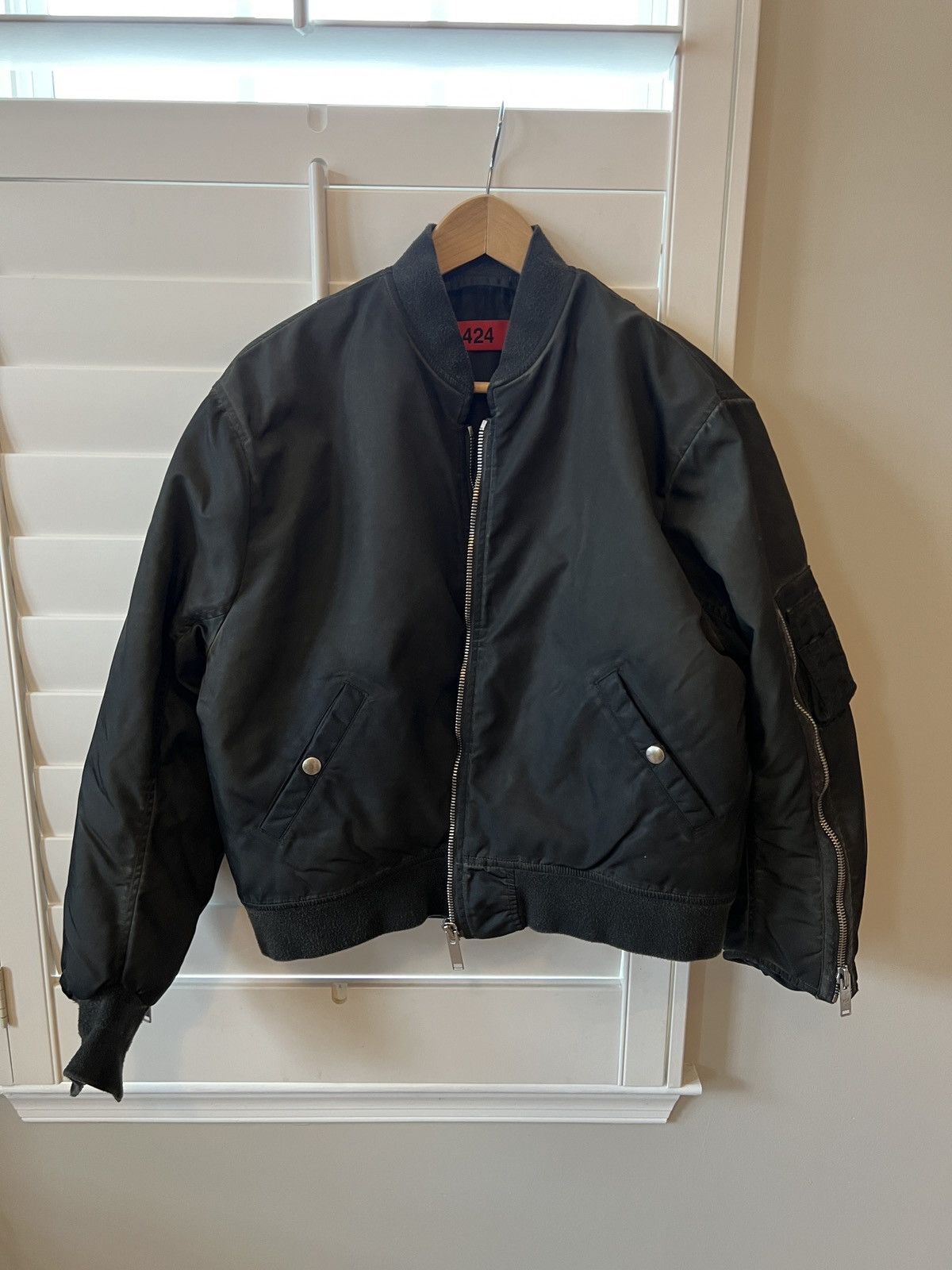 424 424 Military Bomber Recycled Nylon in Black Size US S / EU 44-46 / 1 - 1 Thumbnail