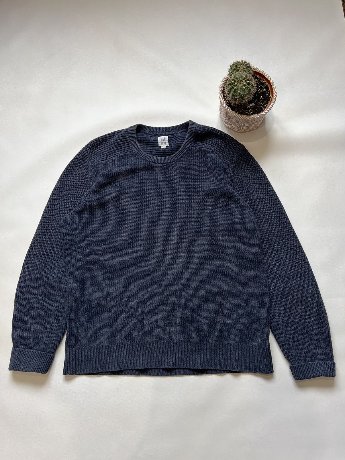 Gap Vintage GAP Knitted Sweater Navy Size US M / EU 48-50 / 2 - 1 Thumbnail