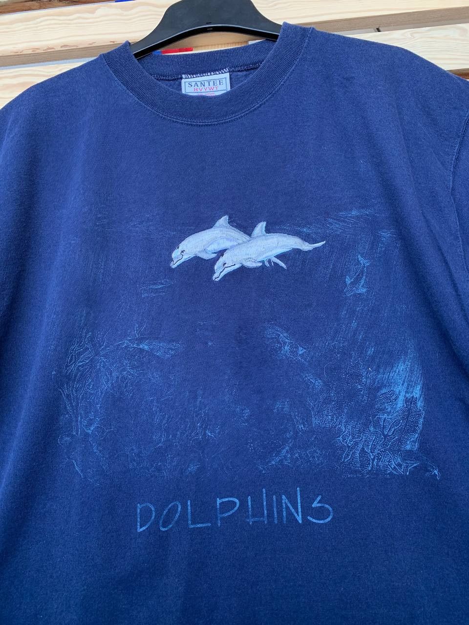 Vintage Vintage 90s Santee Oversized Tee Shirt Dolphins Made In USA Size US L / EU 52-54 / 3 - 4 Thumbnail