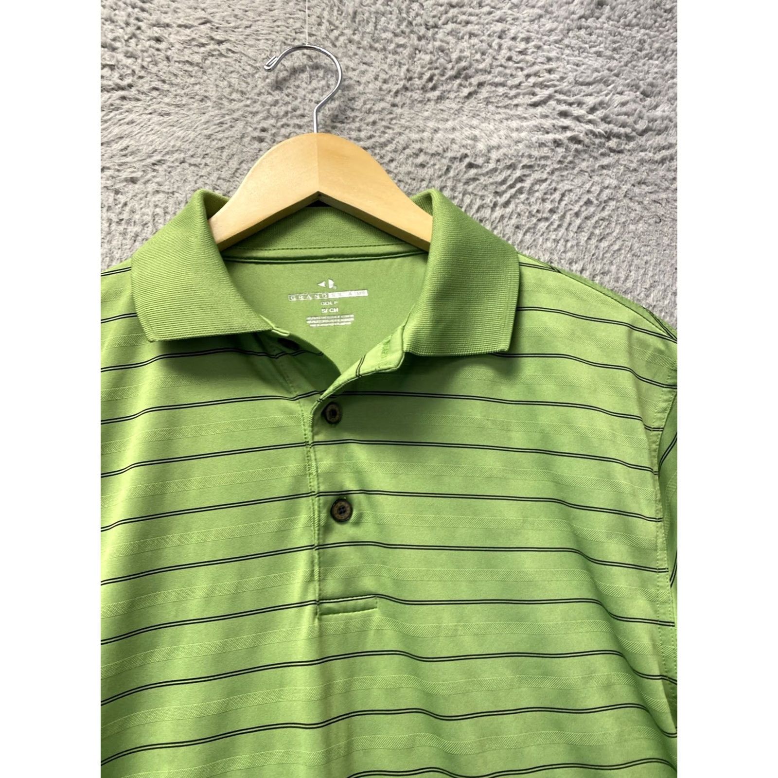 Vintage VINTAGE Grand Slam Polo Shirt Mens S Short Sleeve Bright Green Stripe 0788 Size US S / EU 44-46 / 1 - 3 Thumbnail