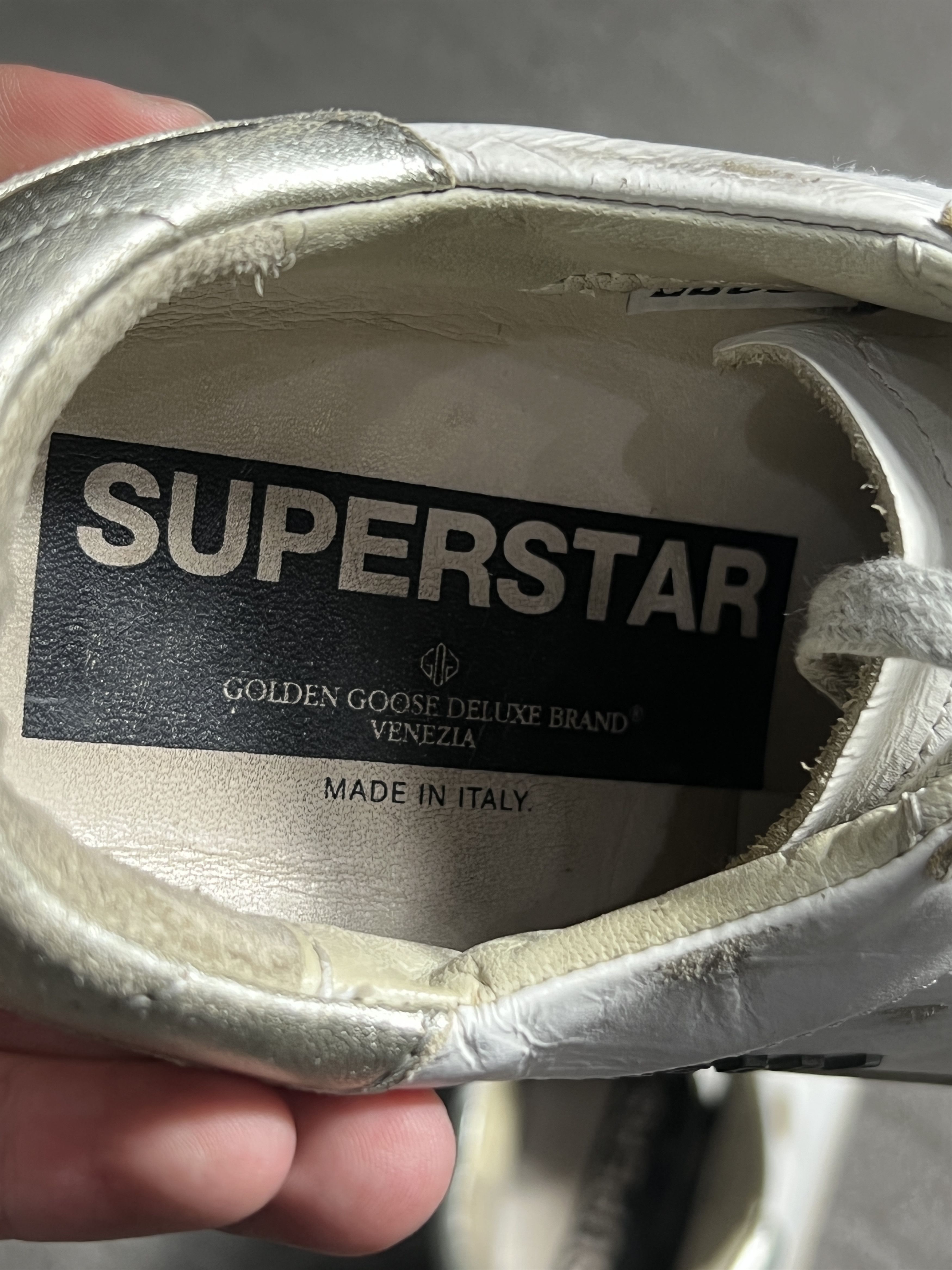 Golden Goose Golden Goose Superstar Suede Star Silver Heel EU40 Size US 7 / EU 40 - 10 Thumbnail