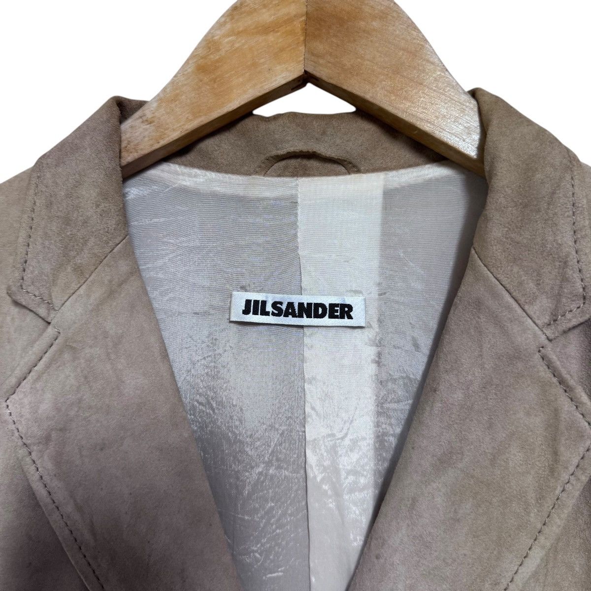 Jil Sander Jil Sander Suede Leather Blazer Jacket Beige Size XS / US 0-2 / IT 36-38 - 9 Thumbnail