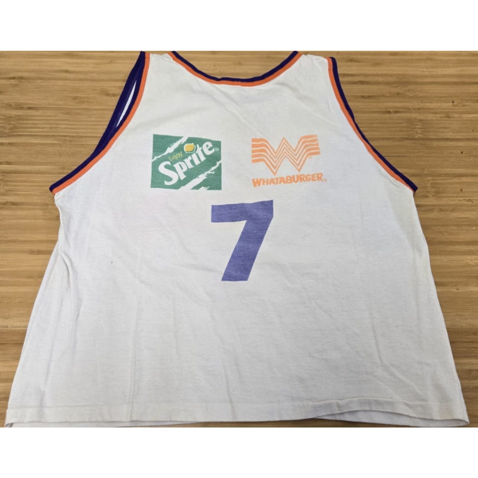 Vintage VINTAGE Fantastic Phoenix Suns T-shirt Jersey #7 XL Unisex White 1990s Graphic Tee Size US XL / EU 56 / 4 - 3 Thumbnail