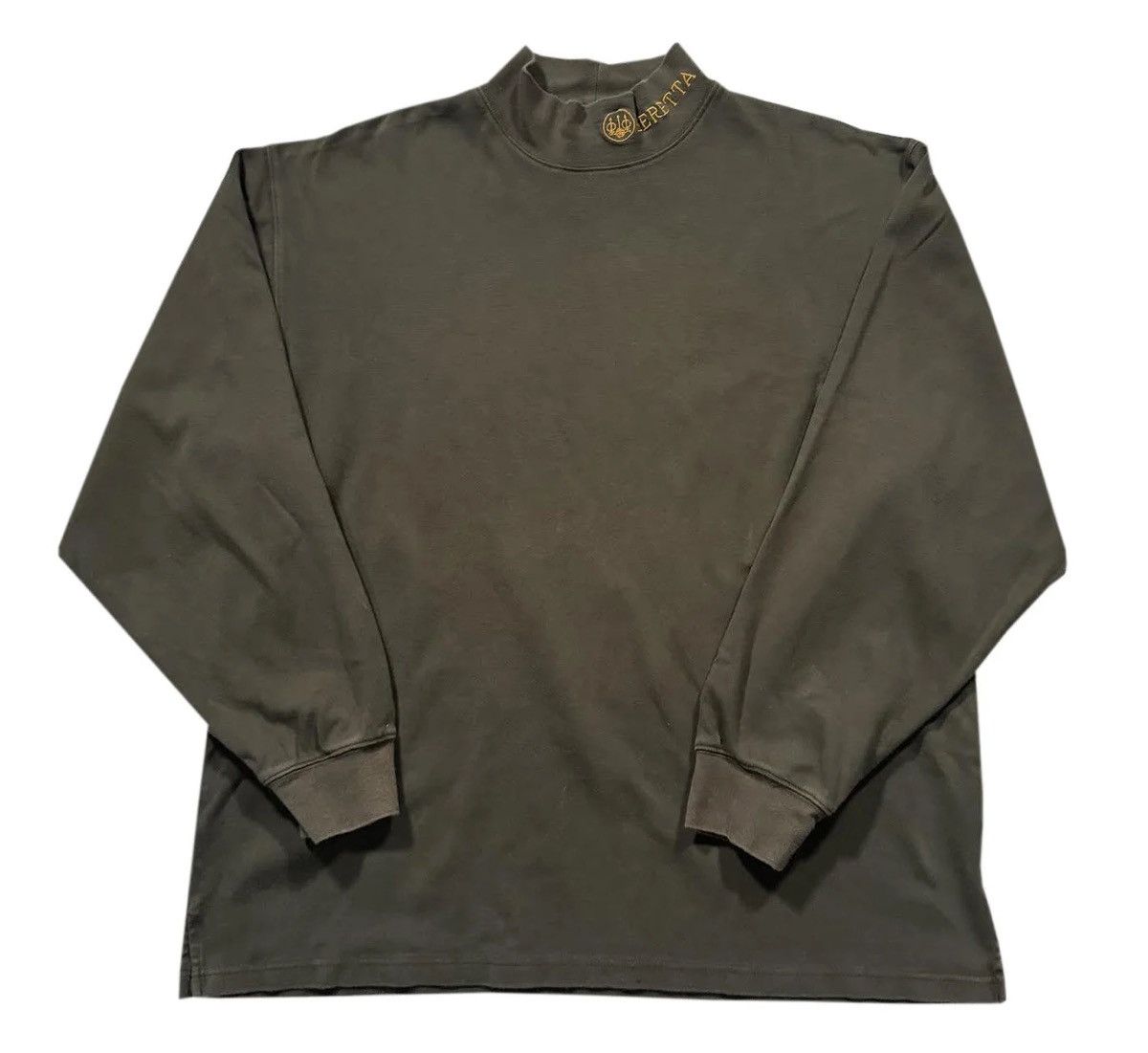 Vintage Beretta Mock Neck Long Sleeve Shirt (Size L)
