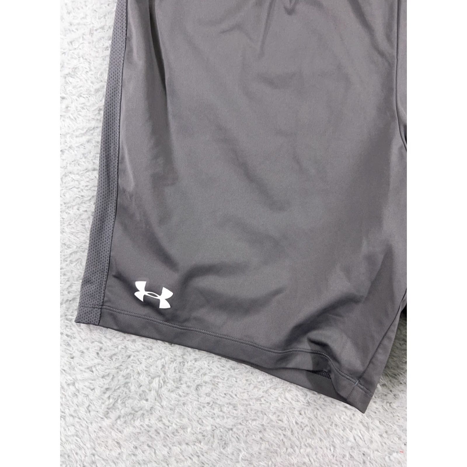 Under Armour Under Armour Shorts Mens XL Gray Polyester Athletic Basketball Gym Elastic Waist Pockets Size US 36 / EU 52 - 5 Thumbnail