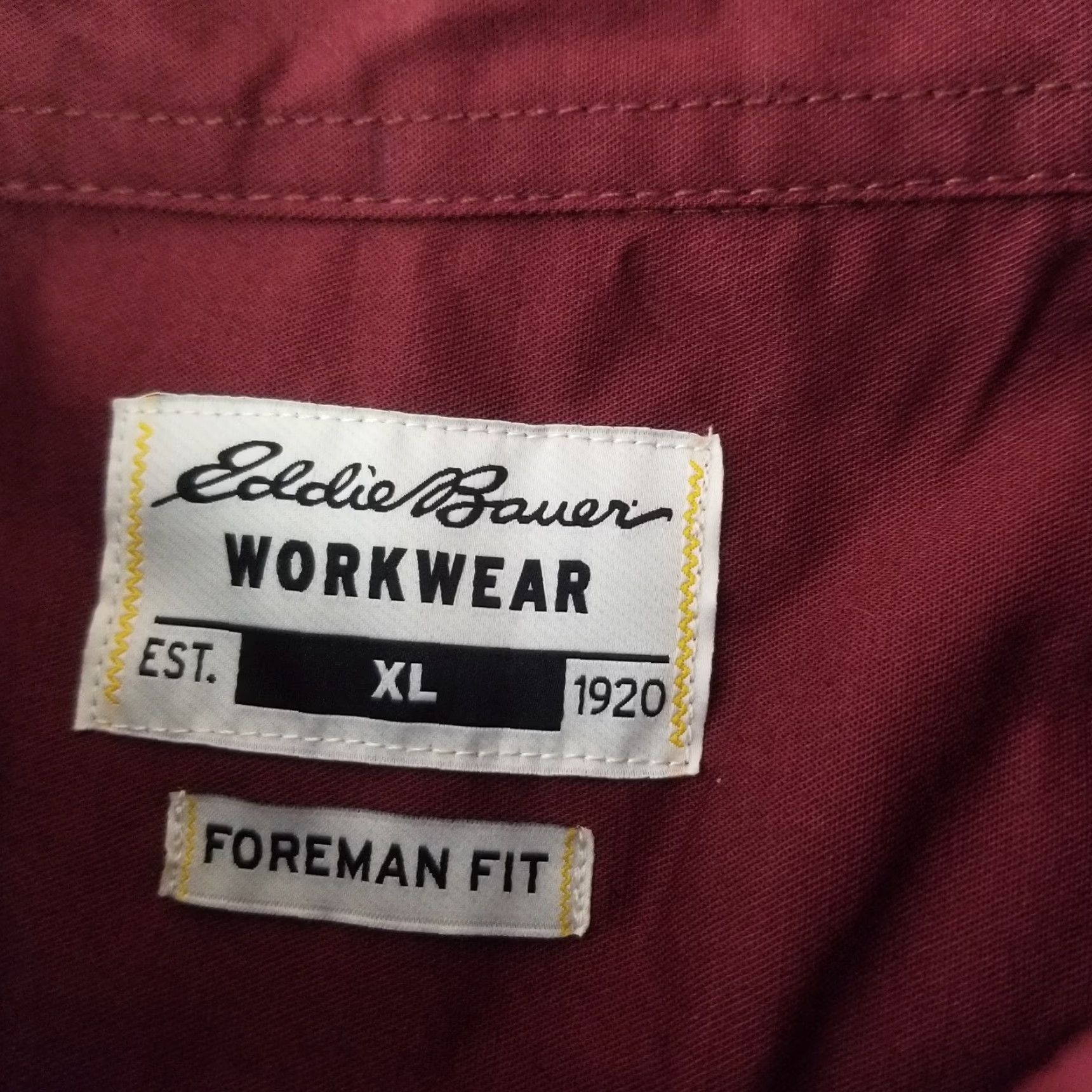 Eddie Bauer Eddie Bauer Shirt Mens Extra Large Burgundy Workwear Long Sleeve Logger Cotton Size US XL / EU 56 / 4 - 4 Thumbnail