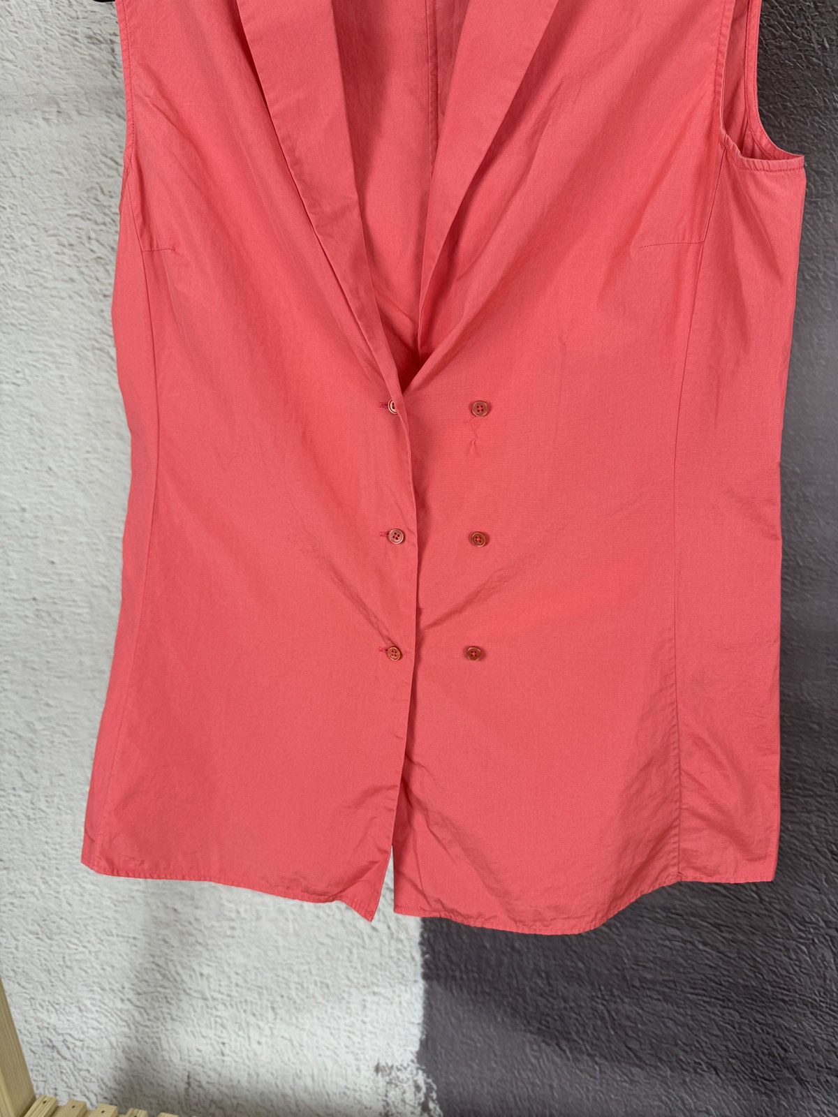 Jil Sander Jil Sander Double-Breasted Coral Sleeveless Blazer Vest Size L / US 10 / IT 46 - 5 Thumbnail