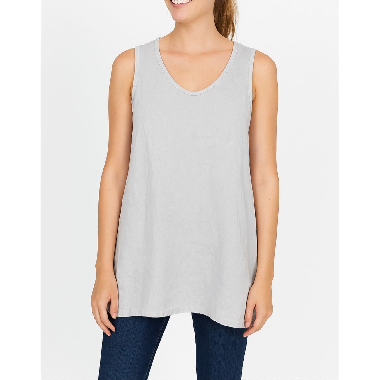 FLAX Flax NWOT linen sleeveless grey top size small Size S / US 4 / IT 40 - 1 Thumbnail