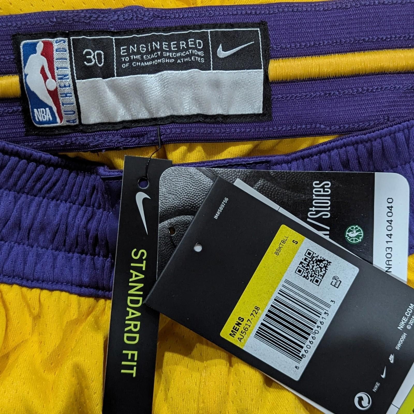 Nike Nike NBA Los Angeles Lakers Swingman Icon Shorts Men’s S NWT Size US 30 / EU 46 - 6 Thumbnail