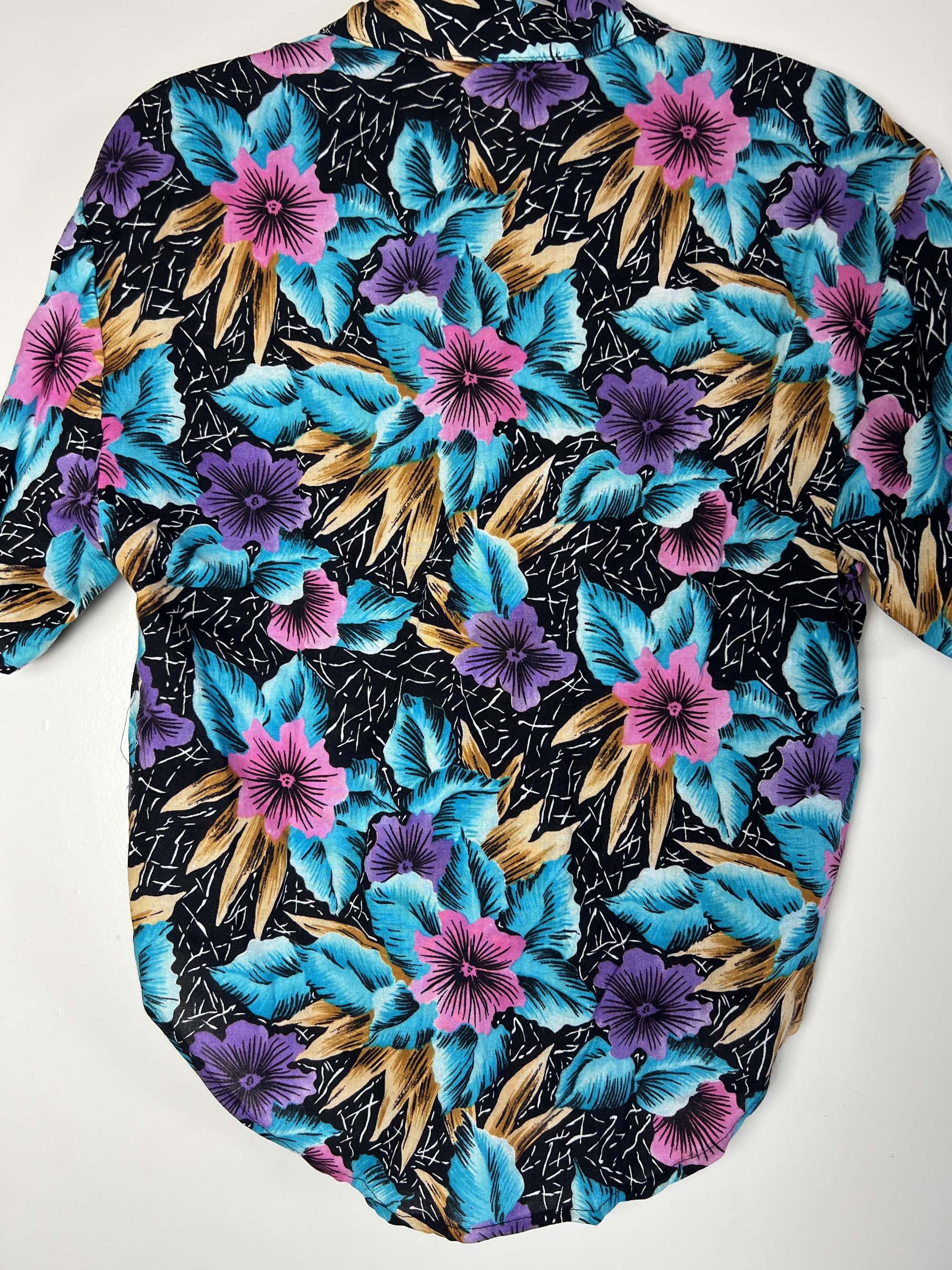 Vintage Vintage 1980's-1990's C.H. Sport Floral Aloha Luau Blouse Size S / US 4 / IT 40 - 9 Thumbnail