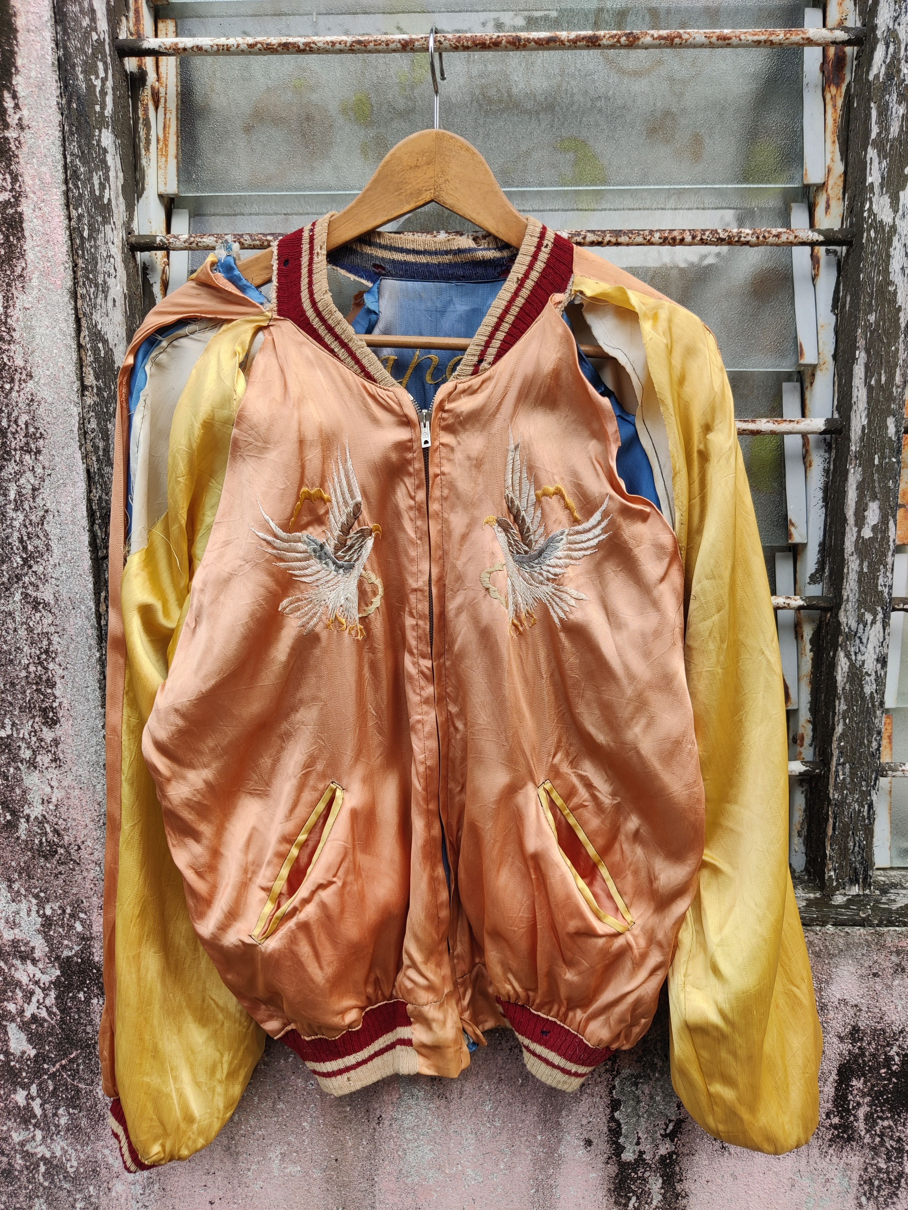 Vintage Vintage Distressed 1950's Sukajan Tiger Embroidery Jacket Size US M / EU 48-50 / 2 - 12 Thumbnail