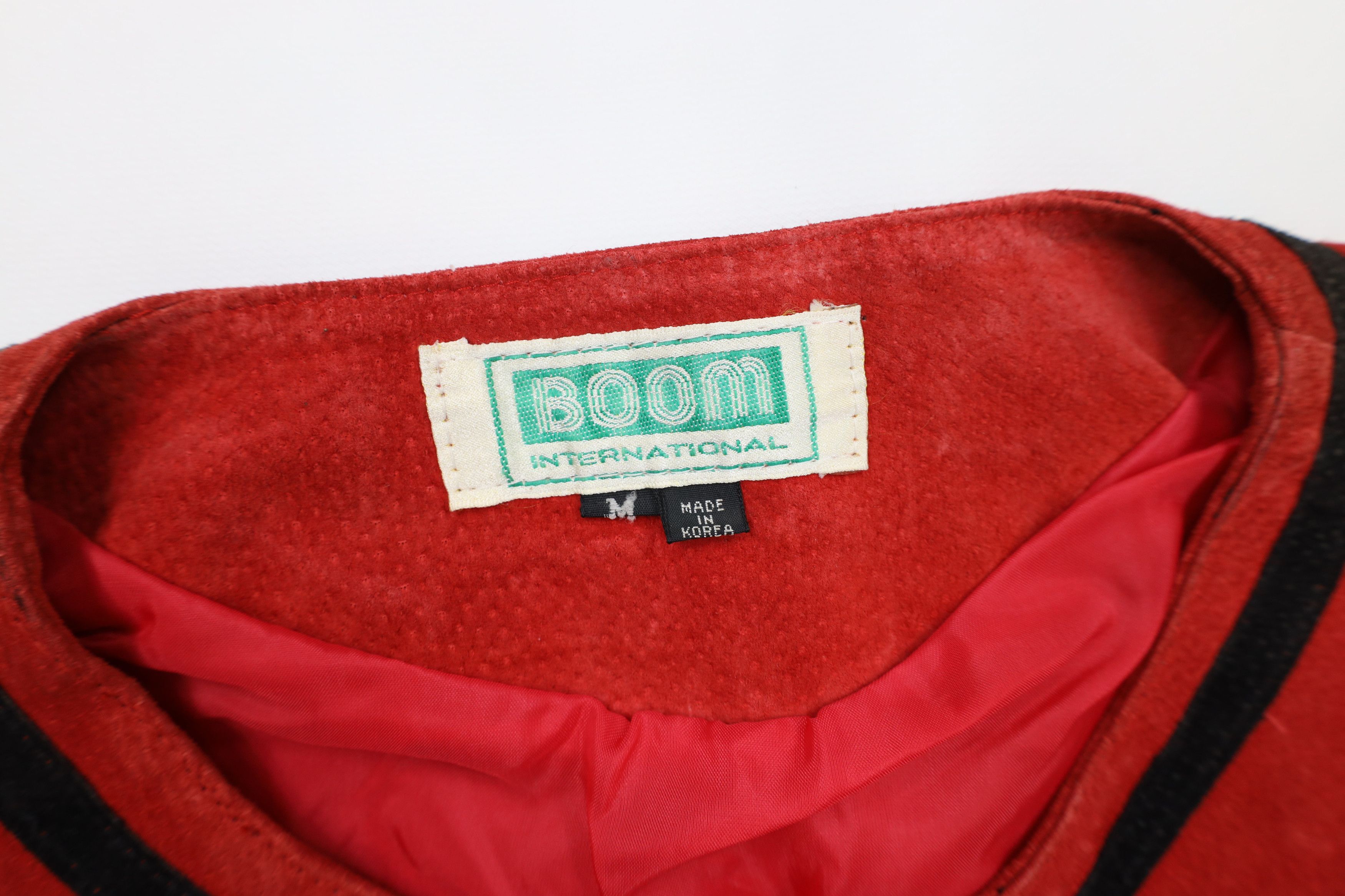 Deadstock Vintage 90s Streetwear Suede Leather Shorts Suit