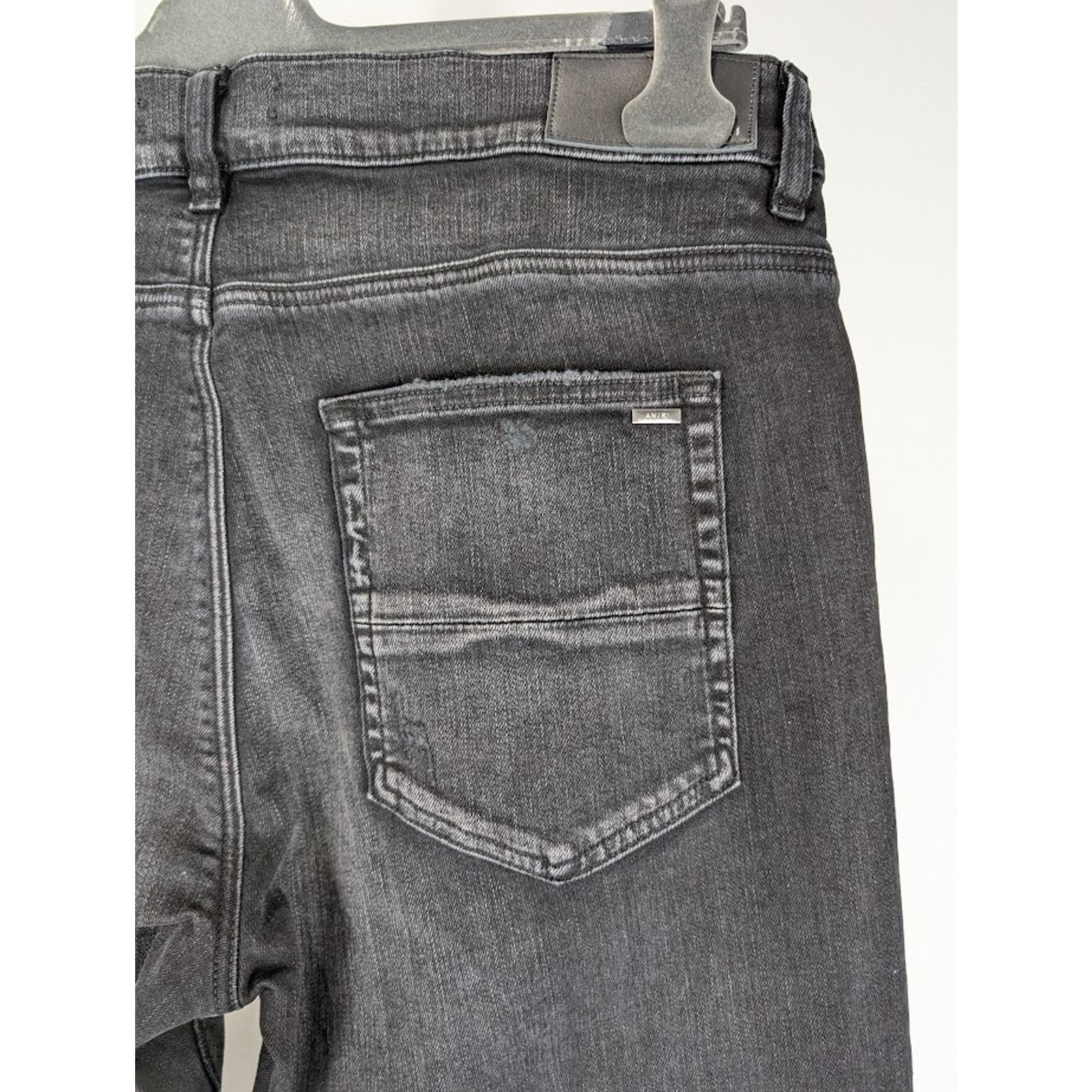 Amiri o1rshd1 Leather Camo MX1 Jeans in Aged Black Size US 29 - 18 Thumbnail