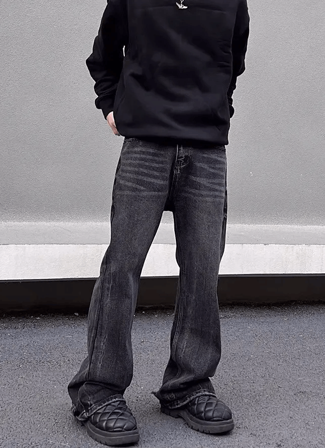 Japanese Brand × Vintage Fashion grunge washed flared jeans pants Size US 34 / EU 50 - 2 Thumbnail