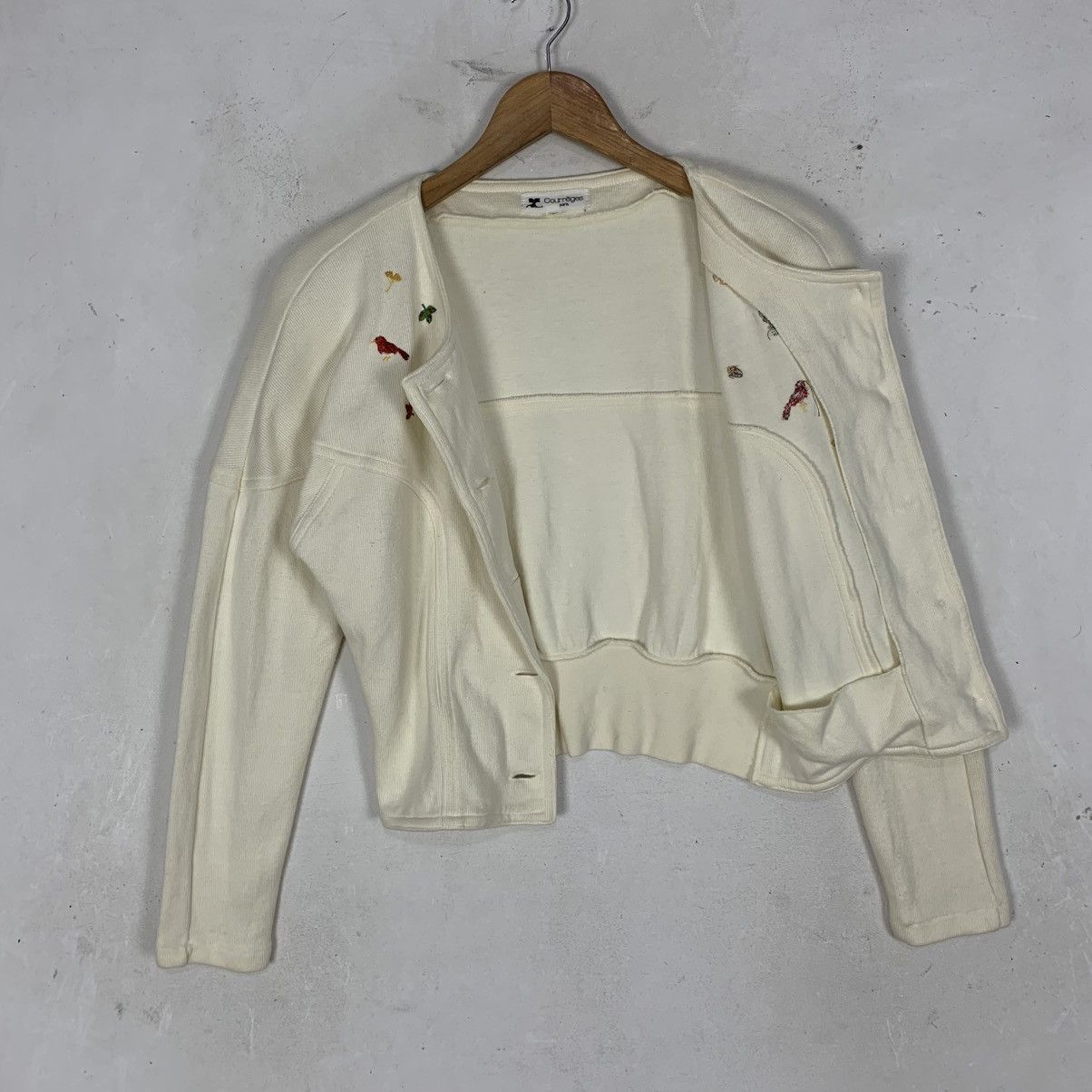 Courreges Vintage Courrèges Fashion Brand Paris Cardigan Sweatshirt Size S / US 4 / IT 40 - 7 Thumbnail