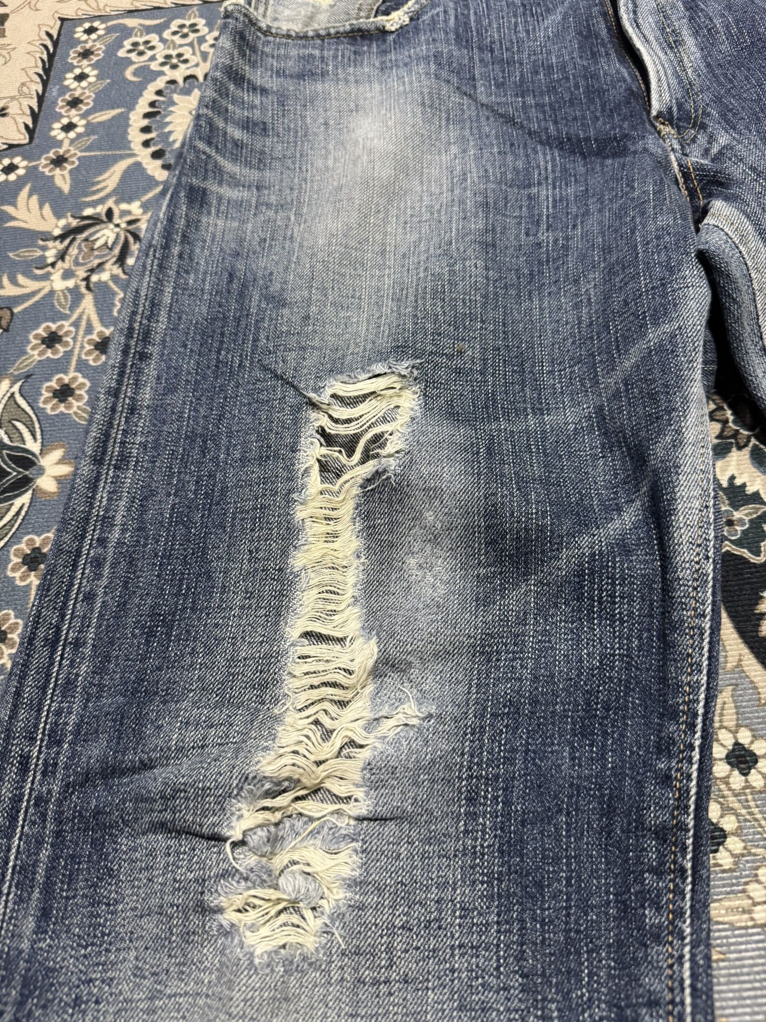 Edwin × Japanese Brand Vintage Edwin 505 Zipper Selvadge Redline Jeans Sun Faded Size US 34 / EU 50 - 5 Thumbnail