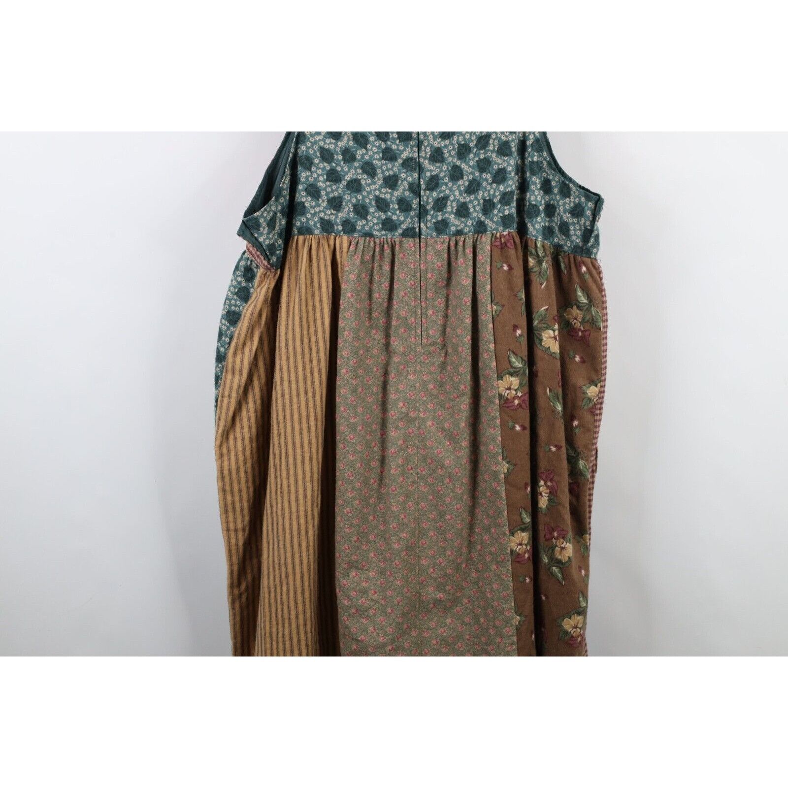 Vintage Vintage 90s Country Primitive Cottage Handmade Patch Dress Size L / US 10 / IT 46 - 14 Thumbnail