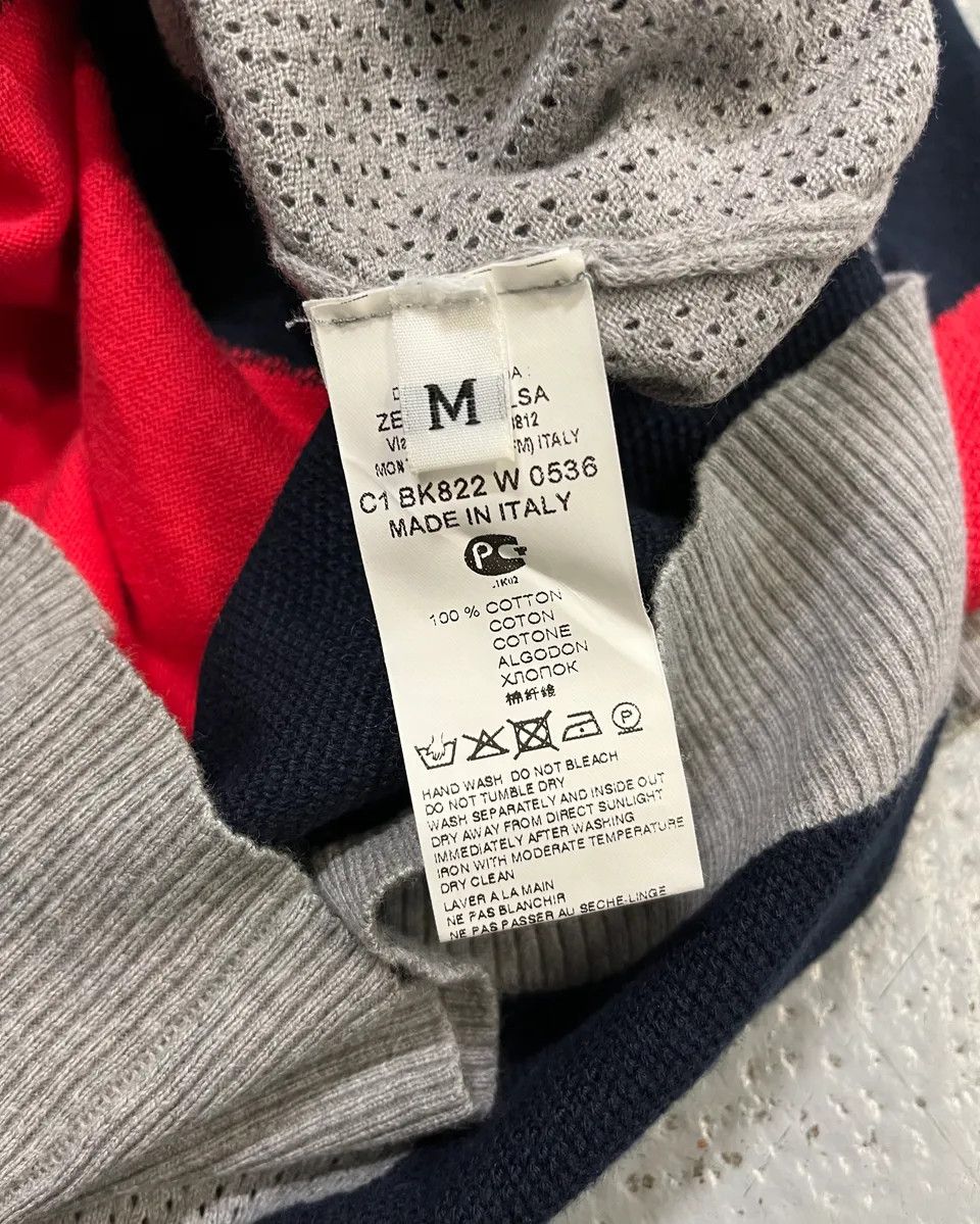 Dirk Bikkembergs Bikkembergs Grey Navy Red Colorblock Sweater Size US M / EU 48-50 / 2 - 9 Thumbnail