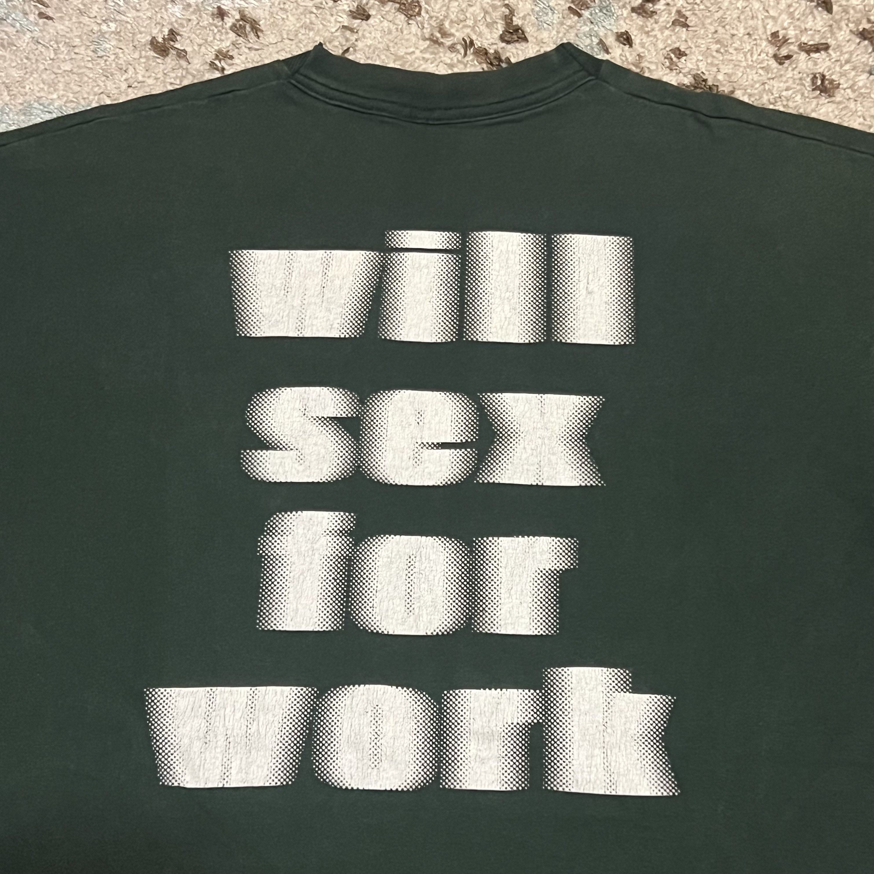 Vintage Will Sex For Work Blurry Vision Shirt XL Ed Reyes