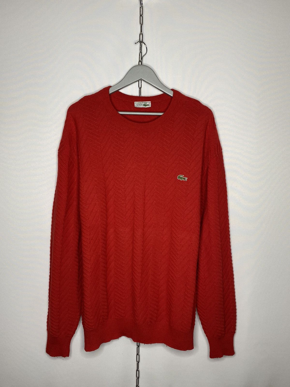 Lacoste Vintage Lacoste Devanlay V Neck Sweater Crocodile AA-15