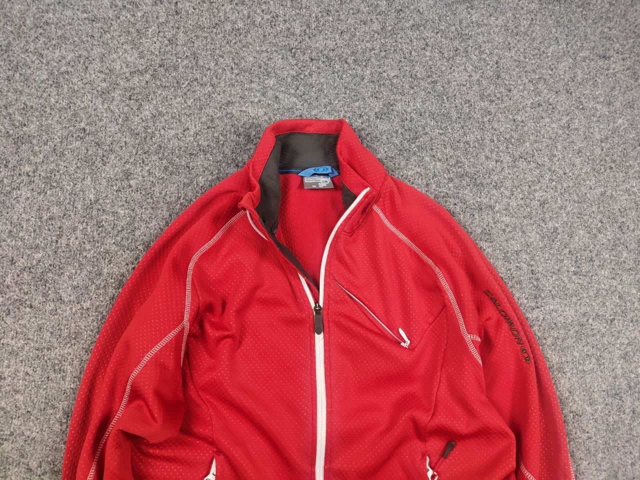 Salomon Vintage Salomon Acti Logo Zip Red Fleece Long sleeve Size US L / EU 52-54 / 3 - 4 Thumbnail