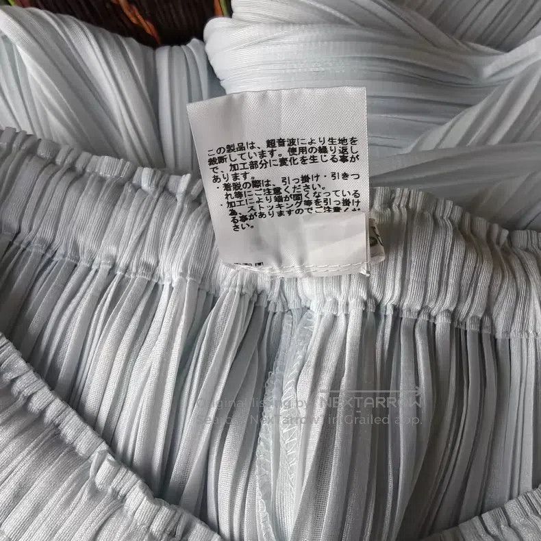 Issey Miyake Issey Miyake size:1 Light Blue Window Grille Cutout Pleate Size 31" - 4 Thumbnail