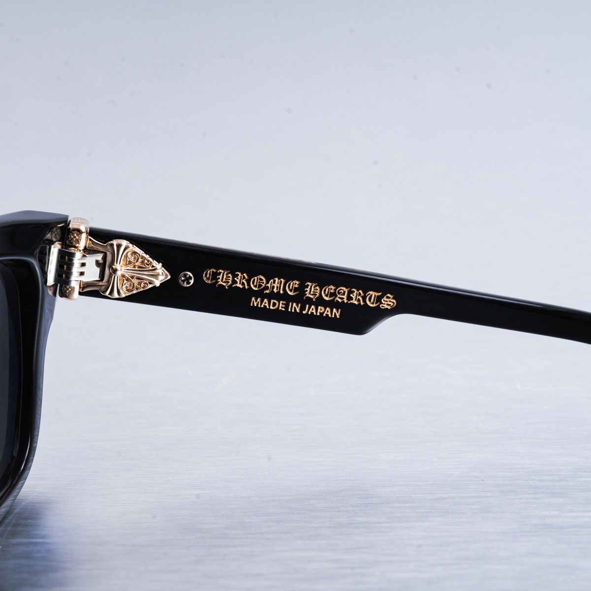 Chrome Hearts CHROME HEARTS BOX-OFFICER BLACK - 18KGP SUNGLASSES Size ONE SIZE - 4 Thumbnail