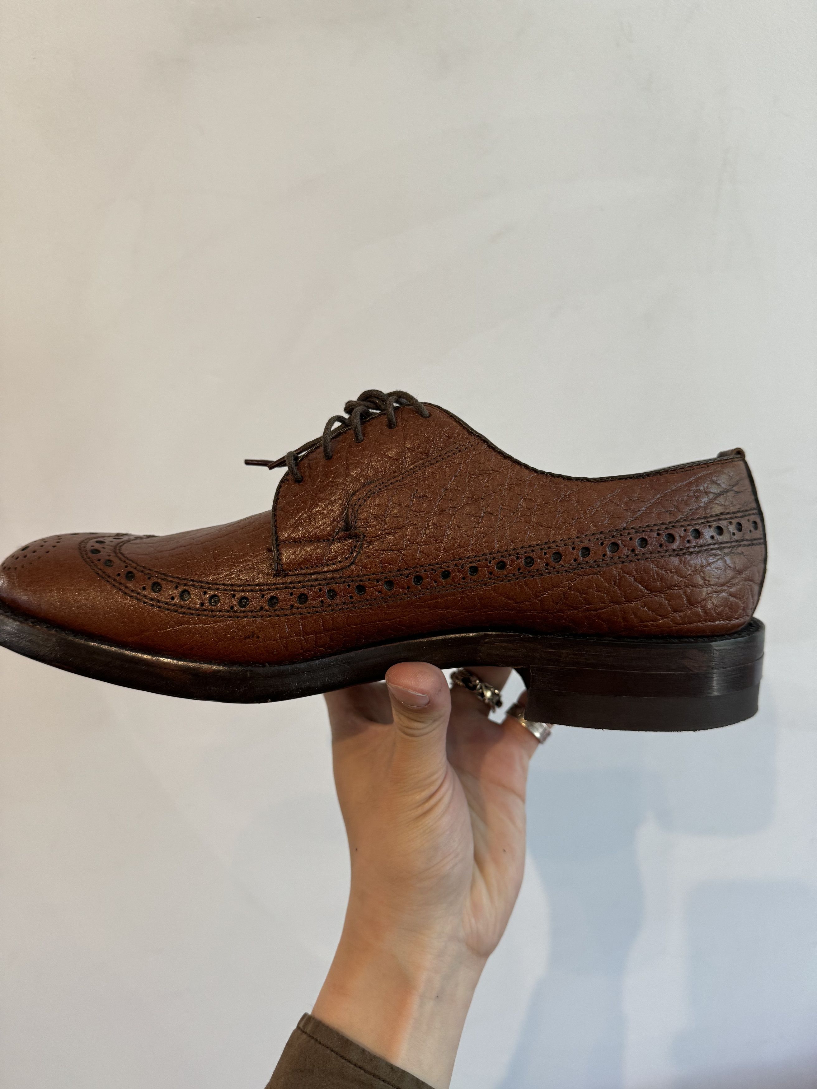 Wild Smith London Lanark Men Sz 9.5 UK 8.5E Burgundy Leather Derby Lace Up Shoe Wild Smith London Lanark Men Sz 9.5 UK 8.5E Burgundy Leather  main image 2