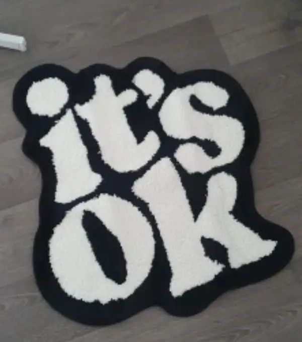 Designer 60cmX70cm Its OK Soft Rug Size ONE SIZE - 1 Thumbnail