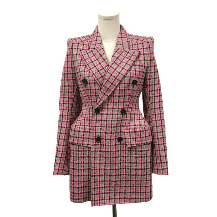 Balenciaga Balenciaga Plaid Double Breasted Blazer Size 34 Size XXS / US 00 / IT 34 - 1 Thumbnail