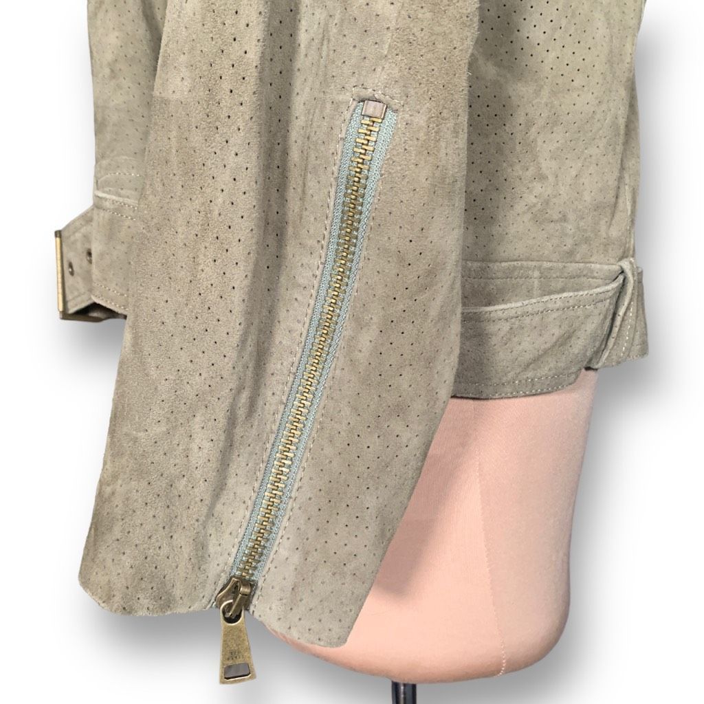Ted Baker Ted Baker Louiey Convertible Perforated Suede Biker Moto Jac Size XL / US 12-14 / IT 48-50 - 9 Thumbnail