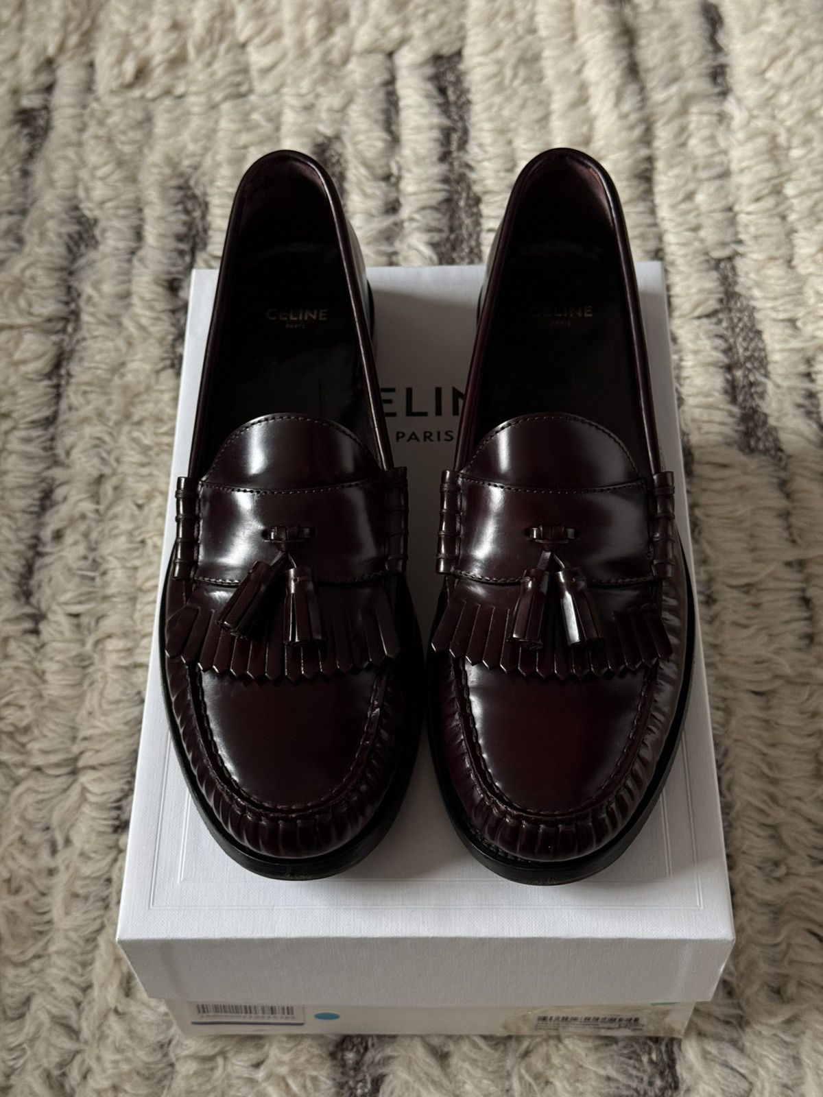 Céline      Black Luco Fw19 Zebra Loafers Shoes Celine Luco Calfskin Loafers (All New In,Shoes) IFCHIC.COM main image 2