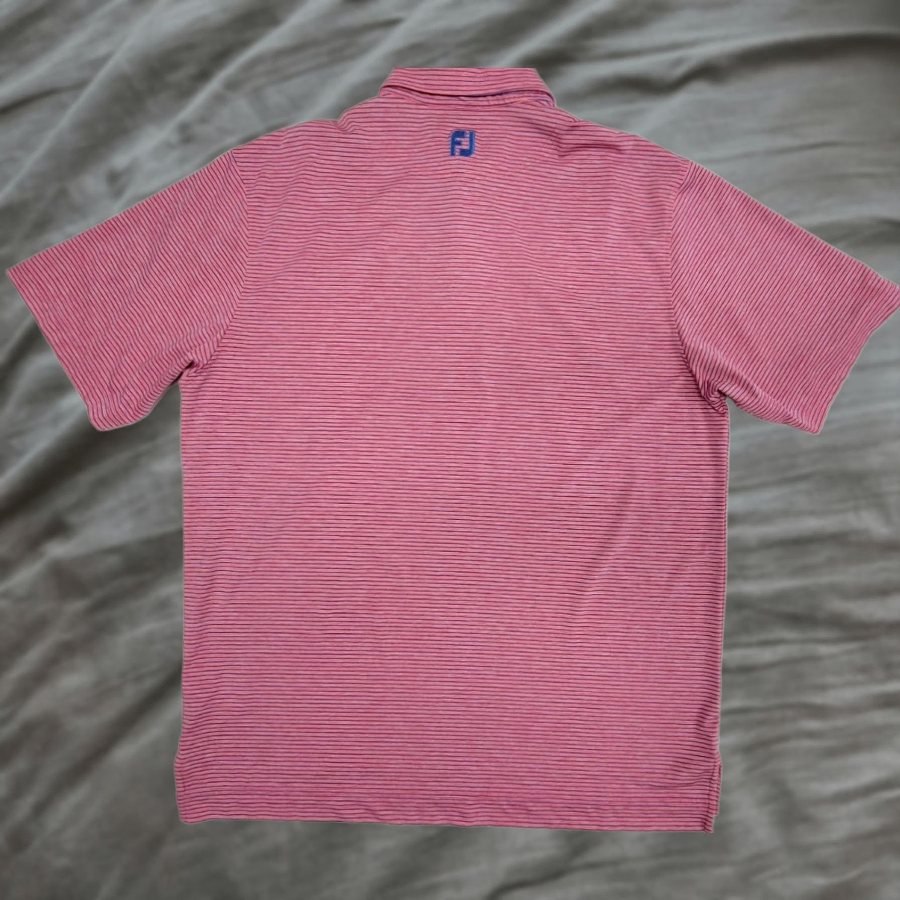 Footjoy Footjoy Pink & Blue Stretch Polo Shirt Mens XL Size US XL / EU 56 / 4 - 1 Thumbnail
