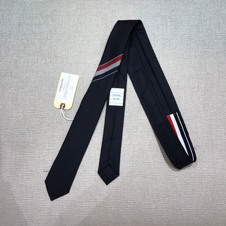 Thom Browne Thom Browne Wool Tie with Stripes - dmc Size ONE SIZE - 1 Thumbnail
