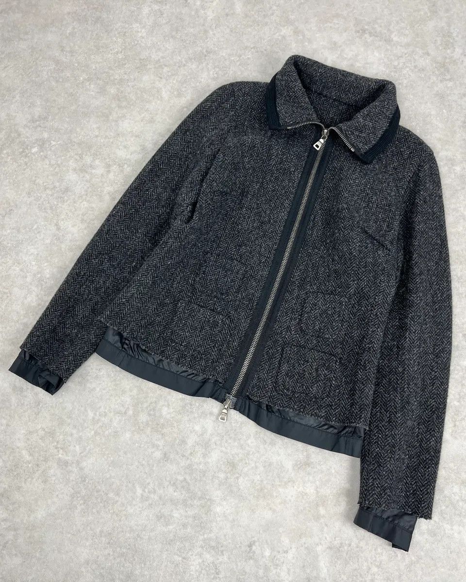 Prada 2000s Prada Grey Wool Hybrid Jacket Size S / US 4 / IT 40 - 5 Thumbnail