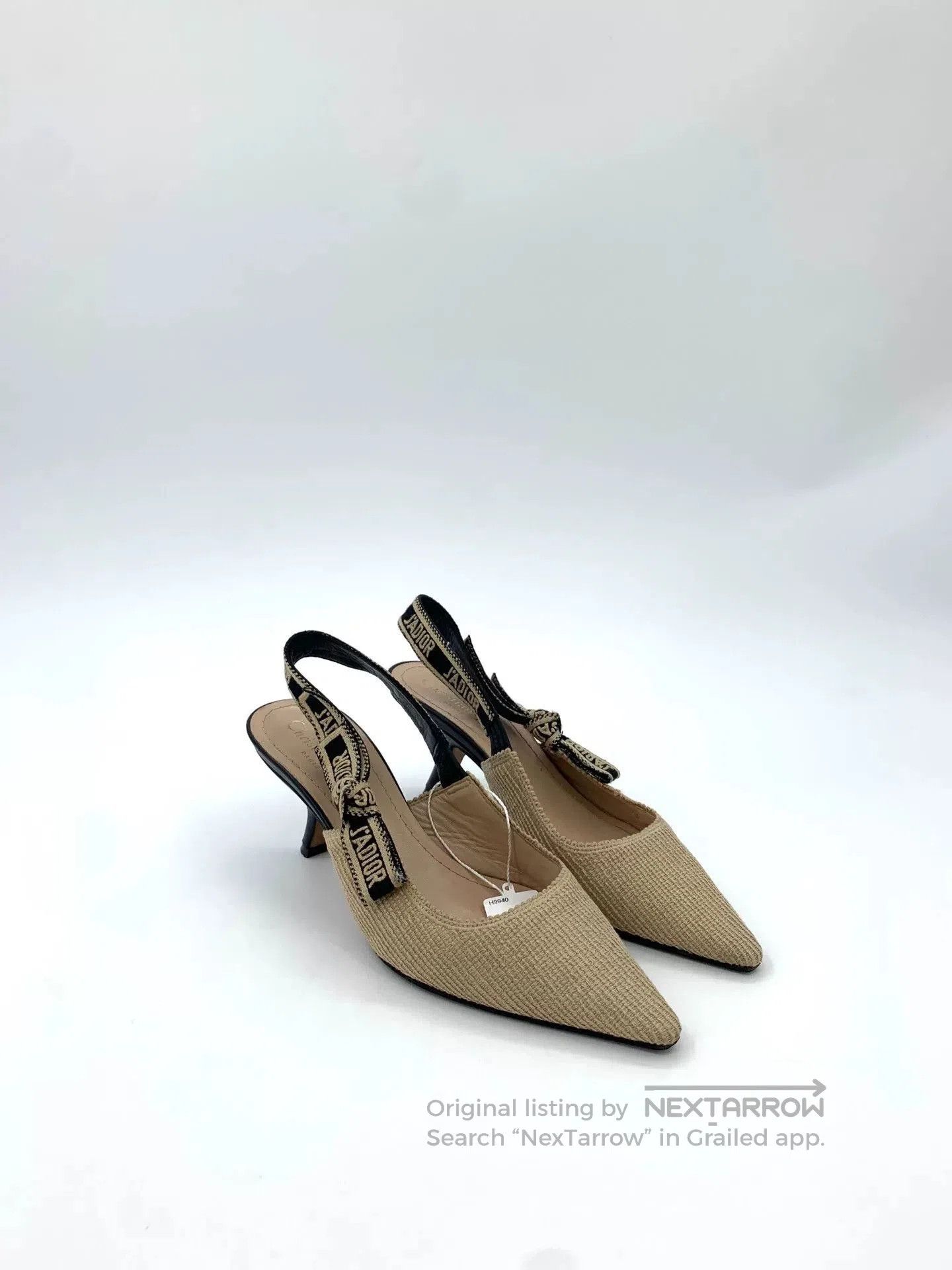 Dior Dior Brown Embroidered Strap Heel Sandals. Size US 6 / IT 36 - 2 Thumbnail